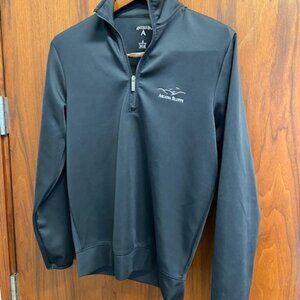 Arcadia Bluffs golf men's small black quarter-zip; excellent